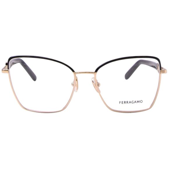 Salvatore Ferragamo SF2223N Eyeglasses Gold/Black Butterfly 54-17-140 (Women) - Picture 2 of 6